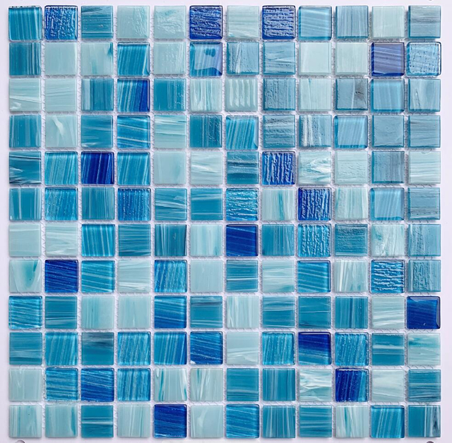 Foshan Factory Crystal Glass Mosaic Pool Tile