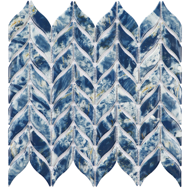 High Quality Popular Design Leaf Shape Mosaic Tile