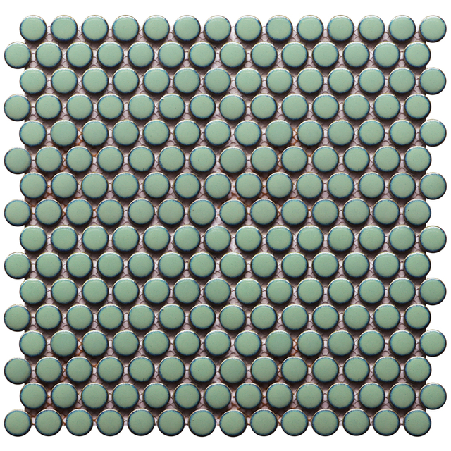 Backsplash Wall Floor Penny Round Ceramic Mosaic Tiles