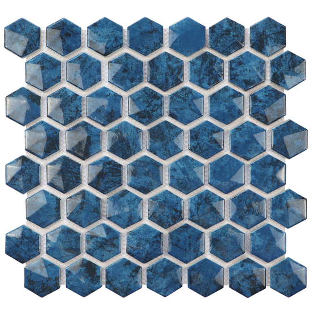 Hexagonal Wall Decoration Glass Mosaics for Pool