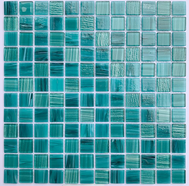 Factory Price Crystal Blue Glass Mosaic Tile
