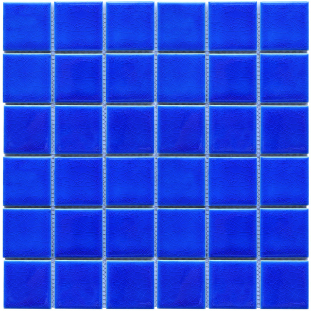 Square Blue Porcelain Swimming Pool Mosaic Tile