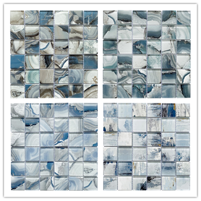 Square Crystal Glass Mosaic for Home Decor