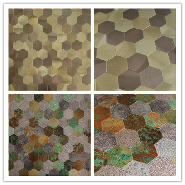 Hexagon Peel And Stick Aluminum Tile