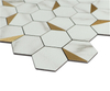 Hexagon Silver Gold Peel and Stick Aluminum mosaic tile