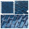 1x2" Crystal Mosaic Tile Blue Mixed Tile Supplier