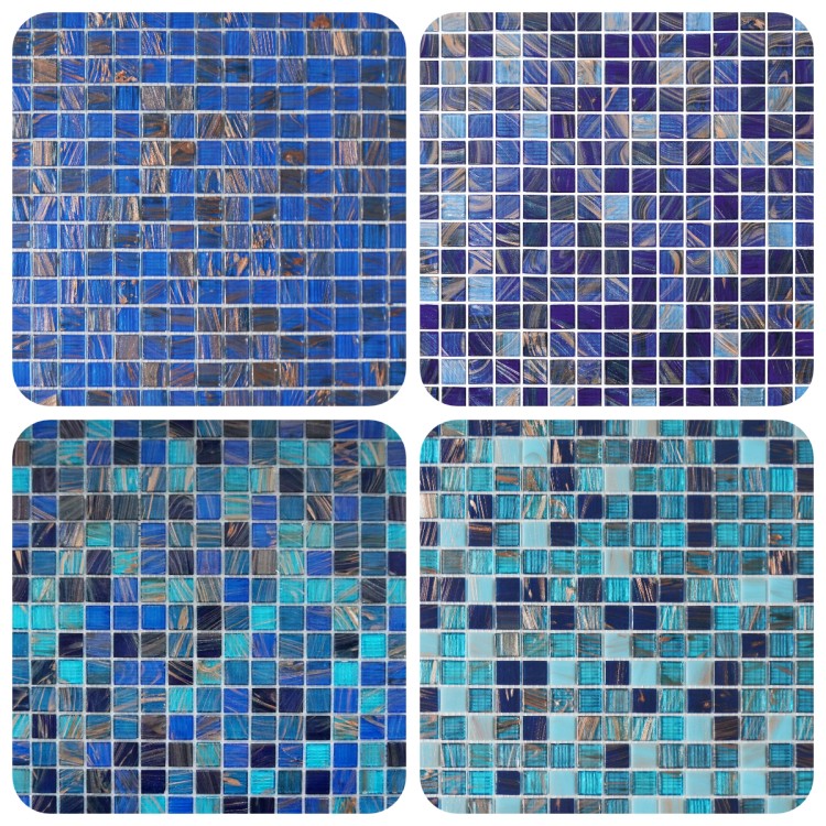 Goldline Glass Metallic Mosaic Tile - 20x20mm from China manufacturer ...