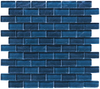 1x2" Crystal Mosaic Tile Blue Mixed Tile Supplier