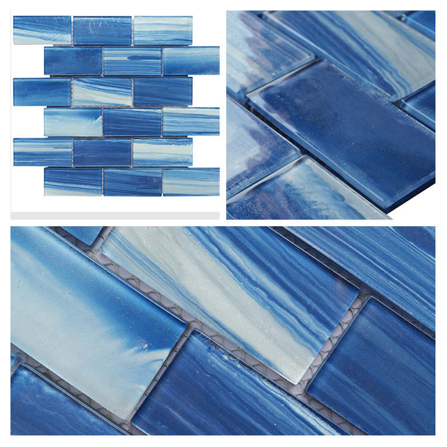 Wholesale Price Hand Painting Pool Glass Mosaic Tile