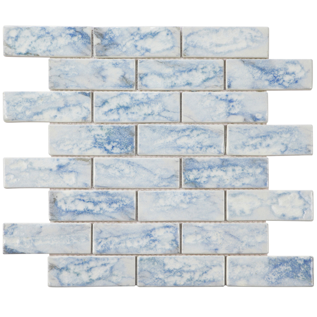 Contemporary Strip 30 X 30mm Whites Origin Design Glass Tiles