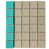 Turquoise Swimming Pool Tiles Ice Crack Design