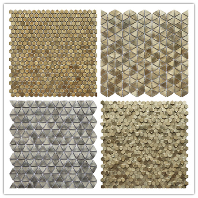 Aluminium Alloy Metal Mosaic Backsplash Tiles