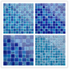 Simple Blue Swimming Pool Glass Mosaic Tiles