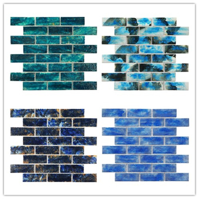 Green Blue Recyled Glass Tile | Exclusive Design