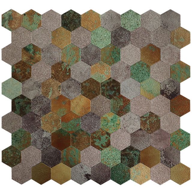 Hexagon Peel And Stick Aluminum Mosaic Tile