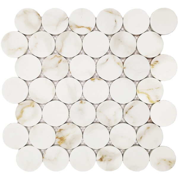 Round Shape Enamel Glass Mosaic Tile