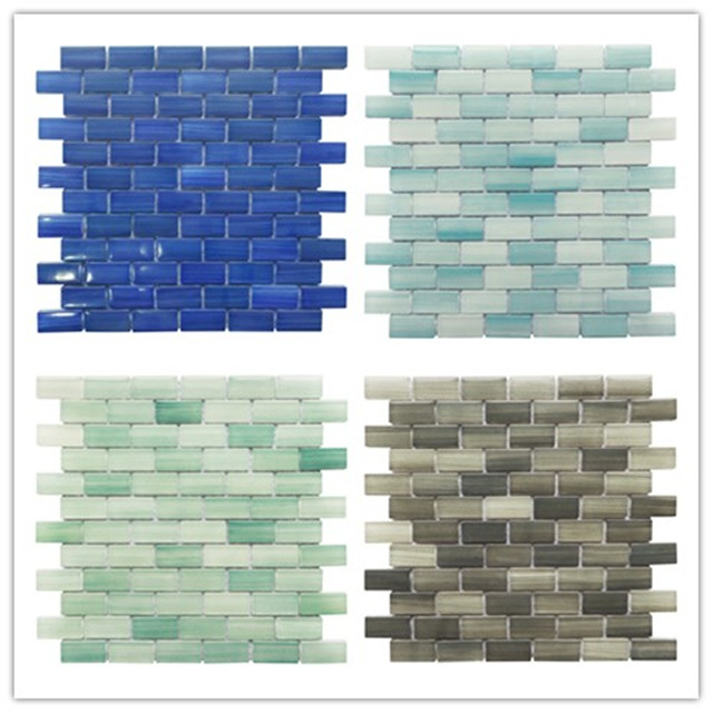 Light Blue Green Swimming Pool Glass Mosaic