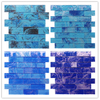 48x98mm Inkjet Printing Blue Glass Mosaic