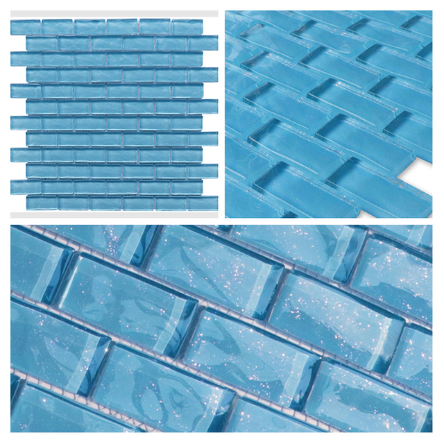 23x48mm Blue Multi Color Mosaic Tile Swimming Pool Mosaic