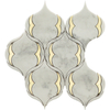 Waterjet White Flower Shape Resin Mosaic