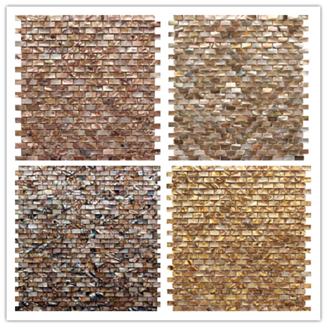 Subway Natural Shell Mosaic Wall Tile