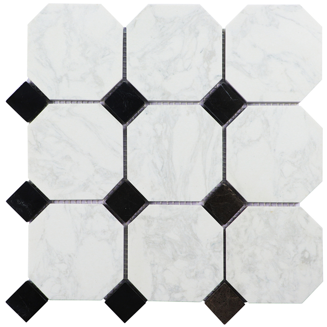 Black And White Stone Mosaic for Wall Decoration