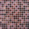 Square Red Goldenline Glass Mosaic Tile Supplier