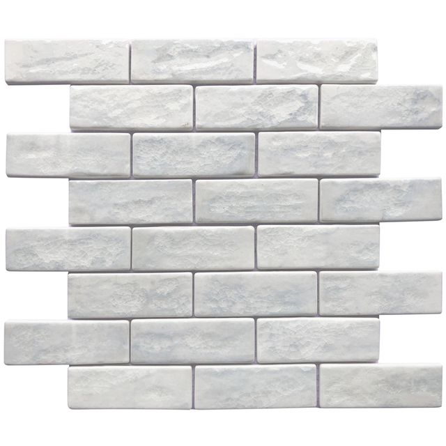 Subway Tile White Color Glass Mosaic Tiles