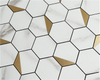 Hexagon Silver Gold Peel and Stick Aluminum mosaic tile