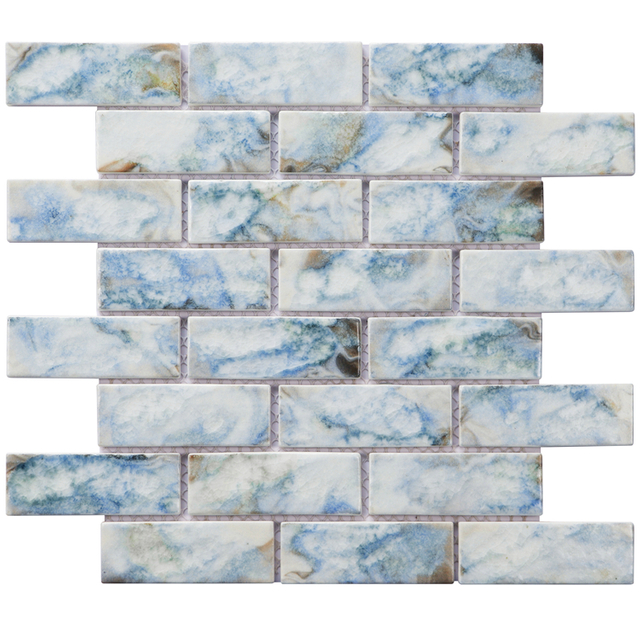 White Exclusive Design 300x300mm Subway Glass Mosaic Tile