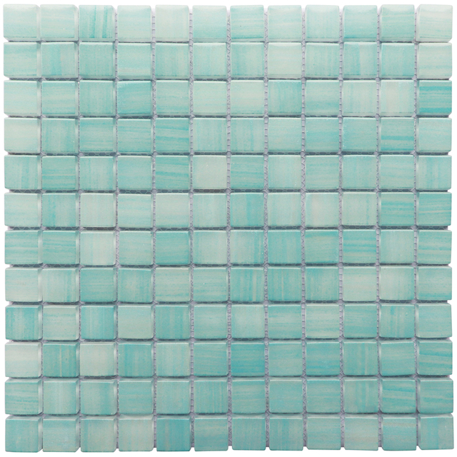 Solid Green Color Glass Mosaic Swimming Pool Tile