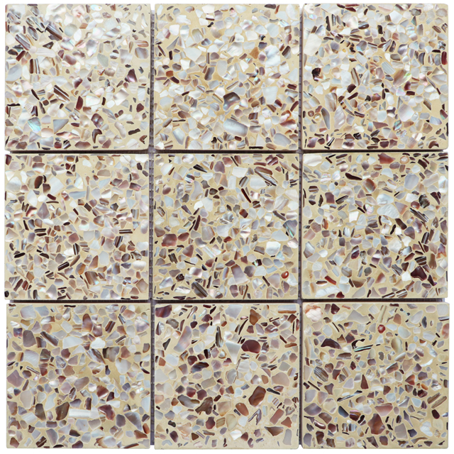 Black 97x97mm Foshan Factory Stone Terrazzo Floor Tiles