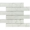 Super White Inkjet Subway Glass Mosaic Tile