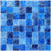 Blue Glass Mosaic Tile – 36×36mm Chips, 304×304mm Sheet, 4mm Thick