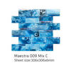 Glass Mosaic Tile – 306 × 306 mm | 6 mm Thickness | Mesh-Mounted