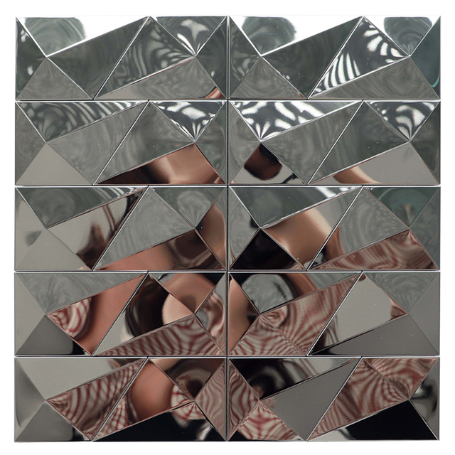 Silver Face 3d Metal Mosaic Background Wall Tile