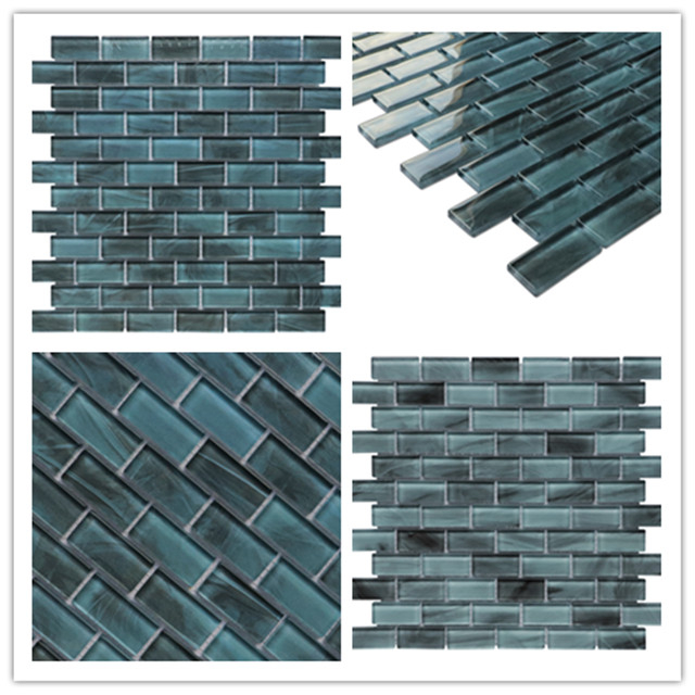 Decoration Strip Inkjet Glass Mosaic For Living Room