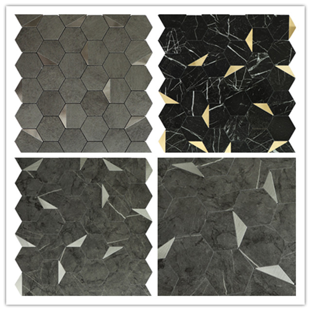 Peel And Stick Mosaic Hexagon Tile for Kitchen