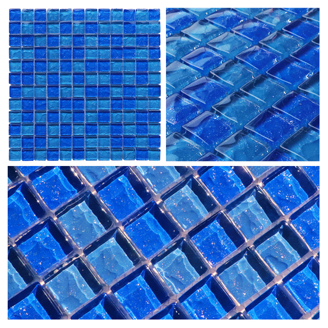 Glint Mixed Color Swimming Pool Glass Mosaic Tile