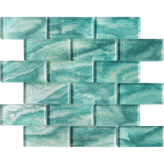Freehand 8mm Laminated Crystal Glass Subway Tile