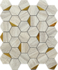 Hexagon Silver Gold Peel and Stick Aluminum mosaic tile