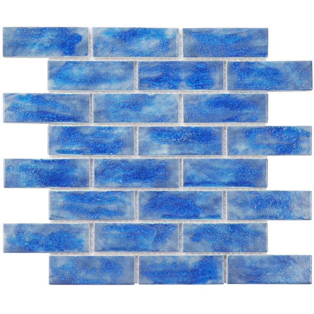 Wall Tile Glass Mosaic Blue Color Glass Tiles