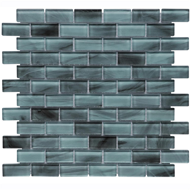 High Quality Green Color Inkjet Glass Mosaic